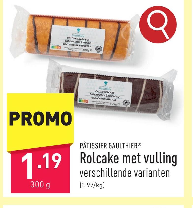 Rolcake met vulling Zwitserse rolcake, keuze uit aardbei en chocolade