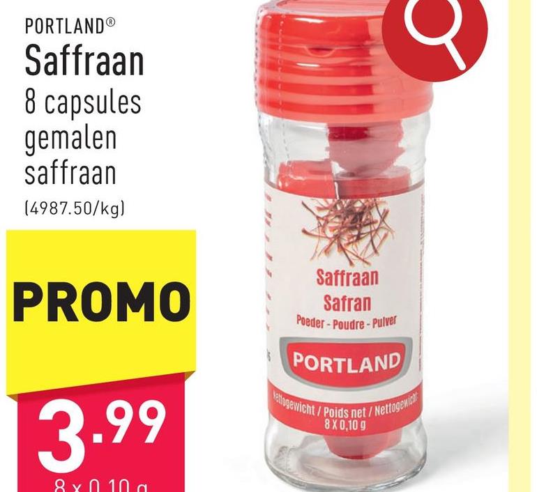 Saffraan 8 capsules gemalen saffraan