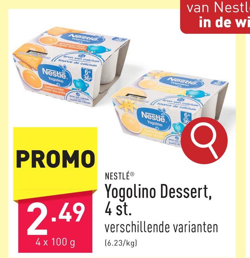 Yogolino Dessert, 4 st. keuze uit verschillende varianten