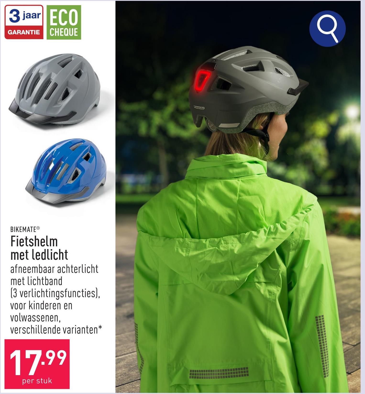 Fietshelm met ledlicht afneembaar achterlicht met lichtband (3 verlichtingsfuncties)afneembaar viziergeïntegreerd insectennetventilatiesysteemsysteem voor maatverstellingincl. 3V-knoopcelbatterijkeuze uit model voor kinderen (one size) en model voor volwassenen (S/M of L/XL)keuze uit verschillende varianten*