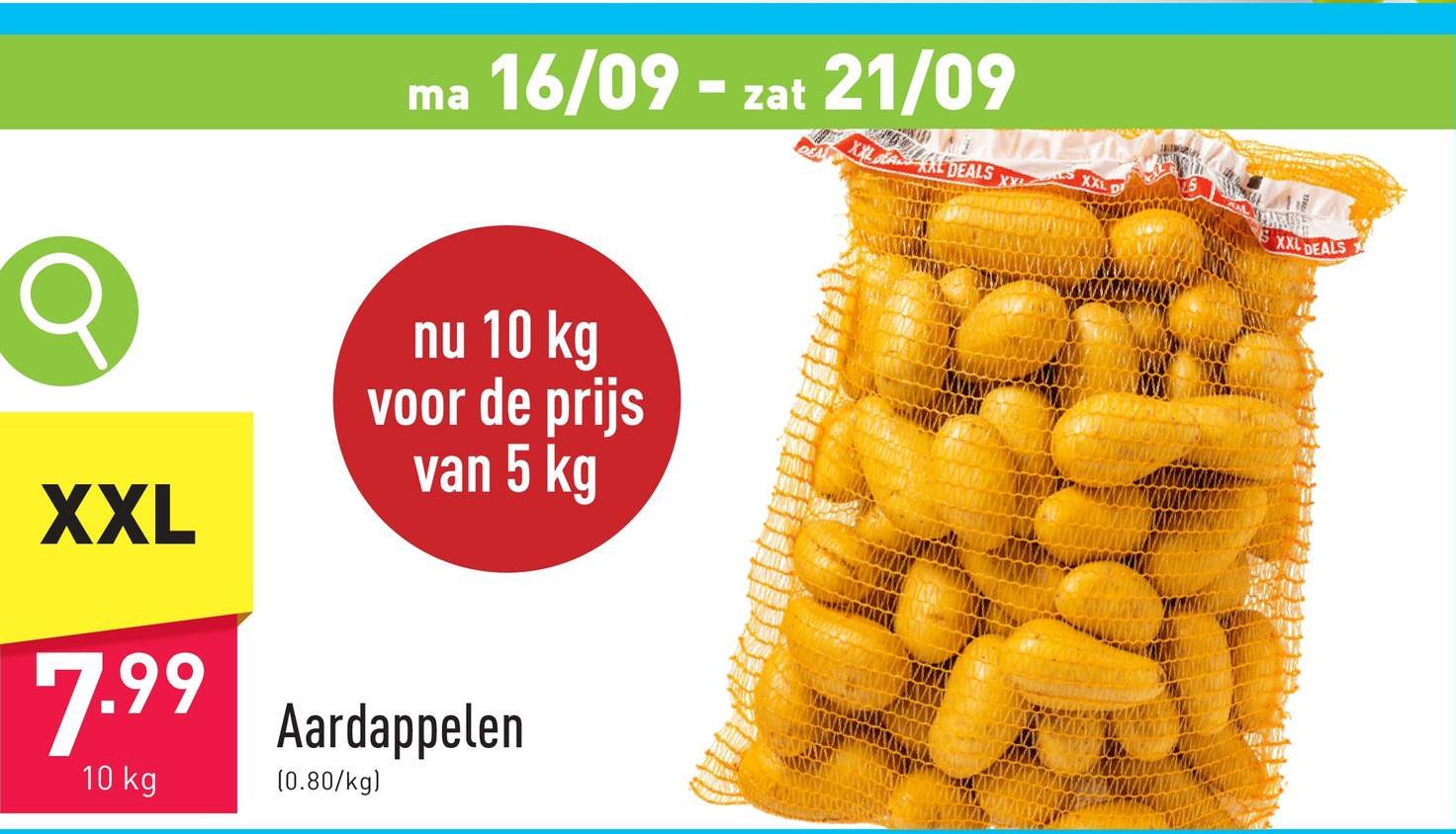 Aardappelen verpakt, oorsprong: België, Nederland