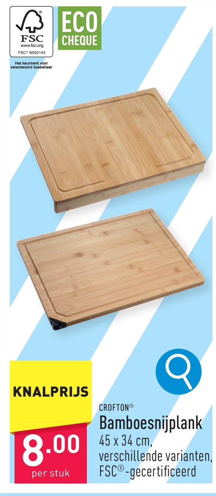 Bamboesnijplank 45 x 34 cm, keuze uit verschillende varianten, FSC®-gecertificeerd