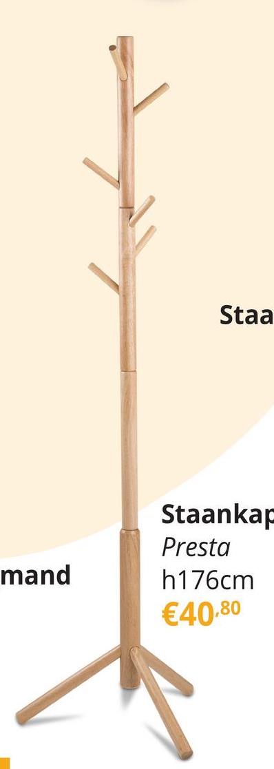 Staande kapstok PRESTA Gelakt hout Staande kapstok PRESTA Gelakt hout