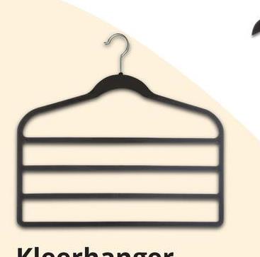 Kleerhanger Set van 2 CORRE Zwart S/2 Kleerhanger CORRE Broek 4N. Rub. ZW