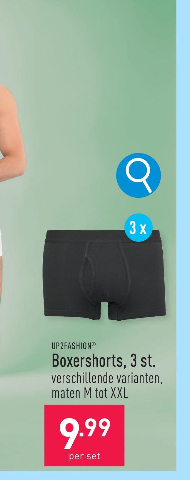 Boxershorts, 3 st. katoen, extra tight, keuze uit verschillende varianten, maten M tot XXL, OEKO-TEX®-gecertificeerd