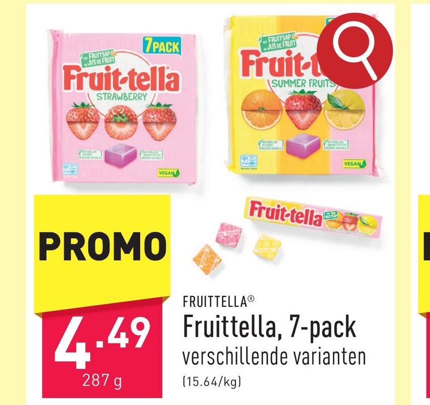 Fruittella, 7-pack keuze uit verschillende varianten