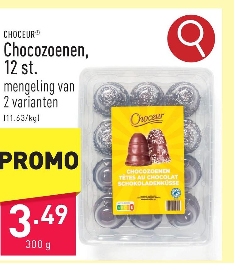 Chocozoenen, 12 st. mengeling van 2 varianten