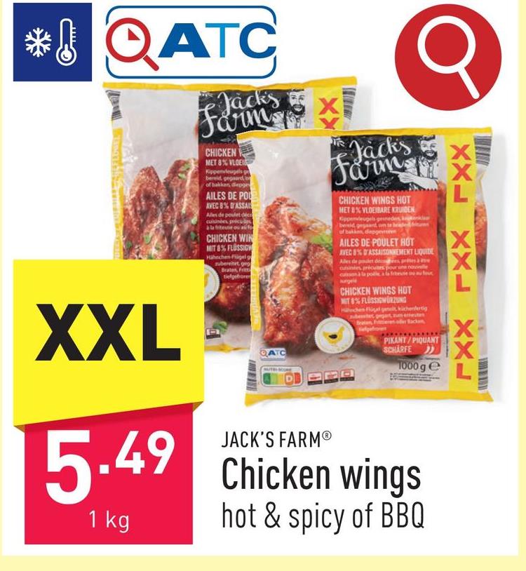 Chicken wings XXL keuze uit hot &amp; spicy en BBQ