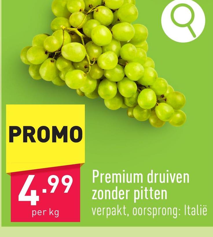 Premium druiven zonder pitten verpakt, oorsprong: Italië