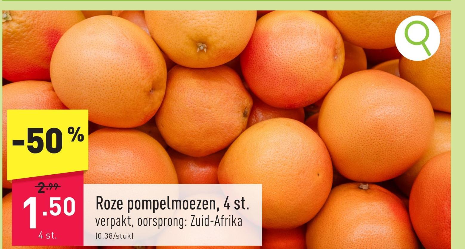 Roze pompelmoezen, 4 st. verpakt, oorsprong: Zuid-Afrika