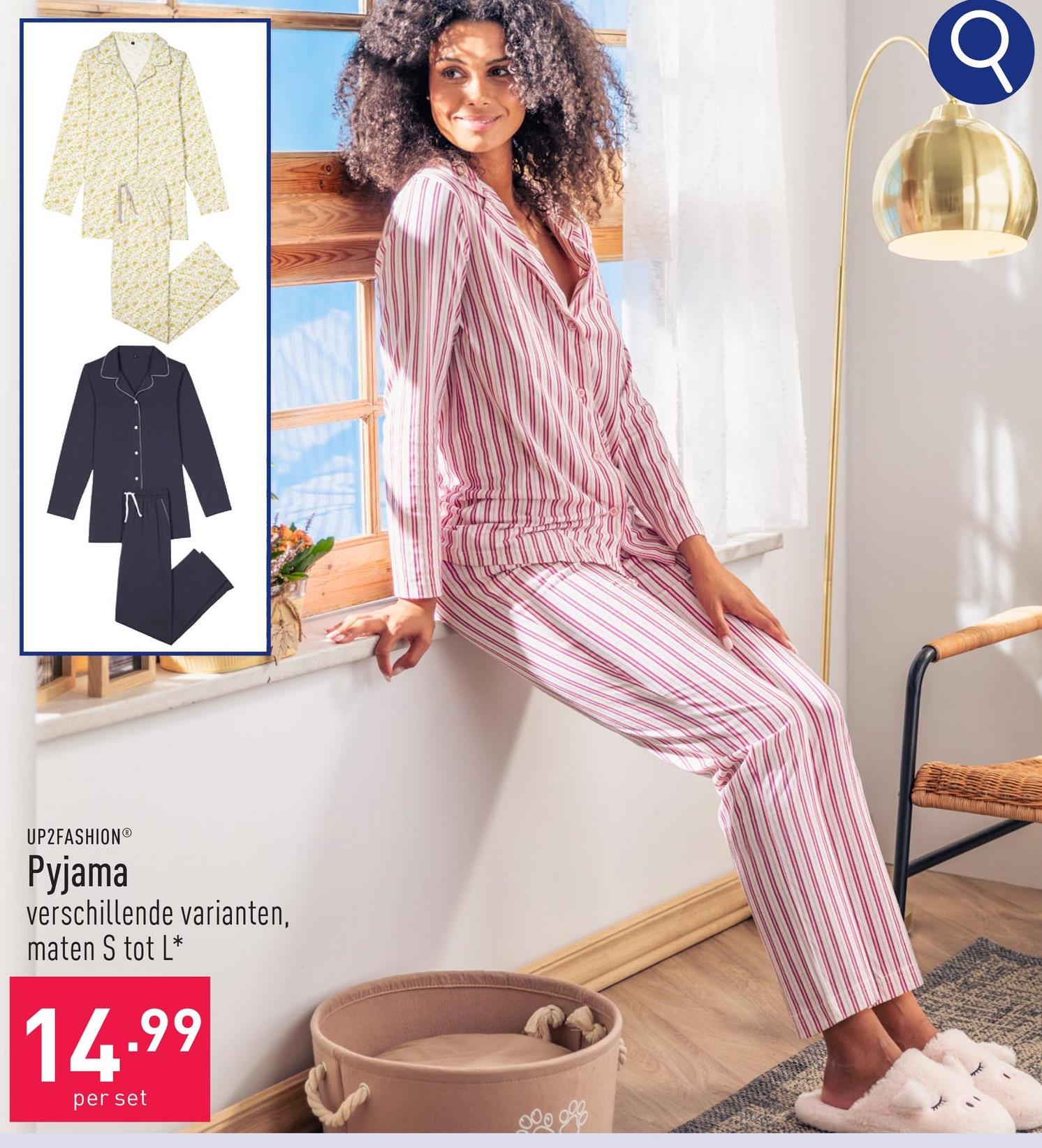 Pyjama katoen, classic fit, met knopen, keuze uit verschillende varianten, maten S tot L*, OEKO-TEX®-gecertificeerd