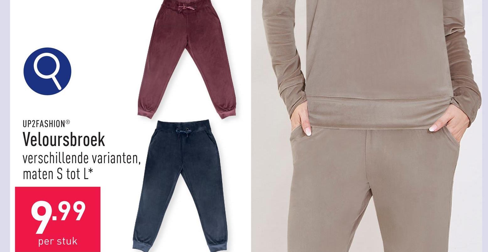 Veloursbroek polyester (gerecycleerd)/elastaan, tapered fit of straight fit, keuze uit verschillende varianten*, maten S tot L, OEKO-TEX®-gecertificeerd