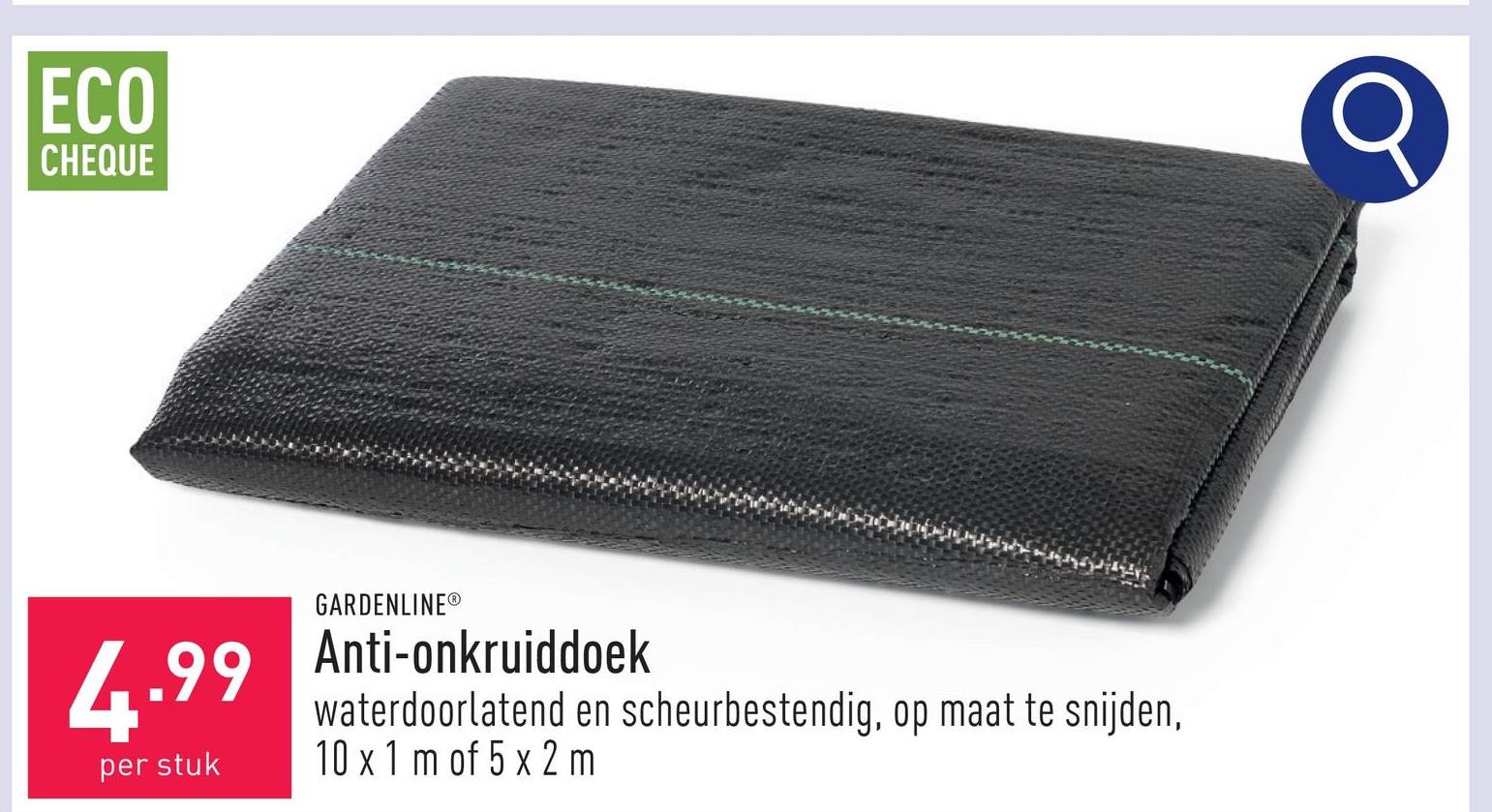 Anti-onkruiddoek voorkomt de groei van onkruid, waterdoorlatend en scheurbestendig, eenvoudig op maat te snijden, keuze uit 10 x 1 m en 5 x 2 m