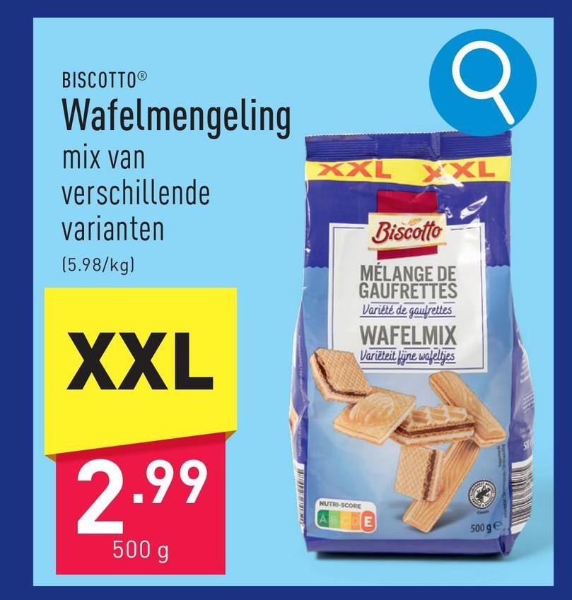 Wafelmengeling mix van verschillende varianten