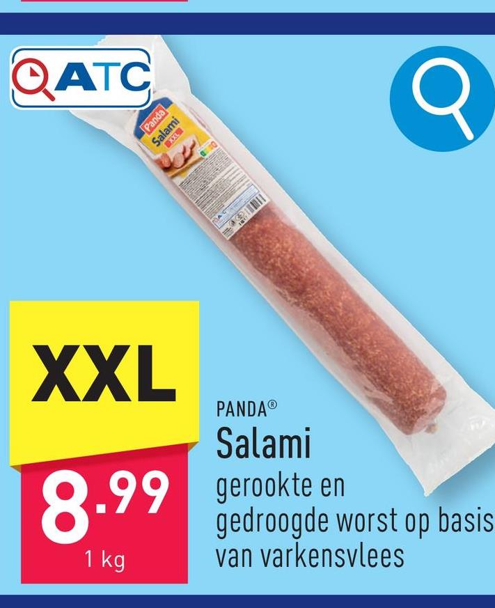 Salami gerookte en gedroogde worst op basis van varkensvlees