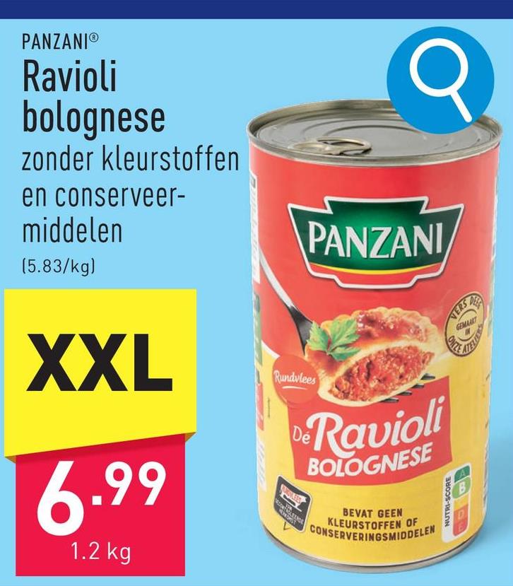 Ravioli bolognese zonder kleurstoffen en conserveermiddelen