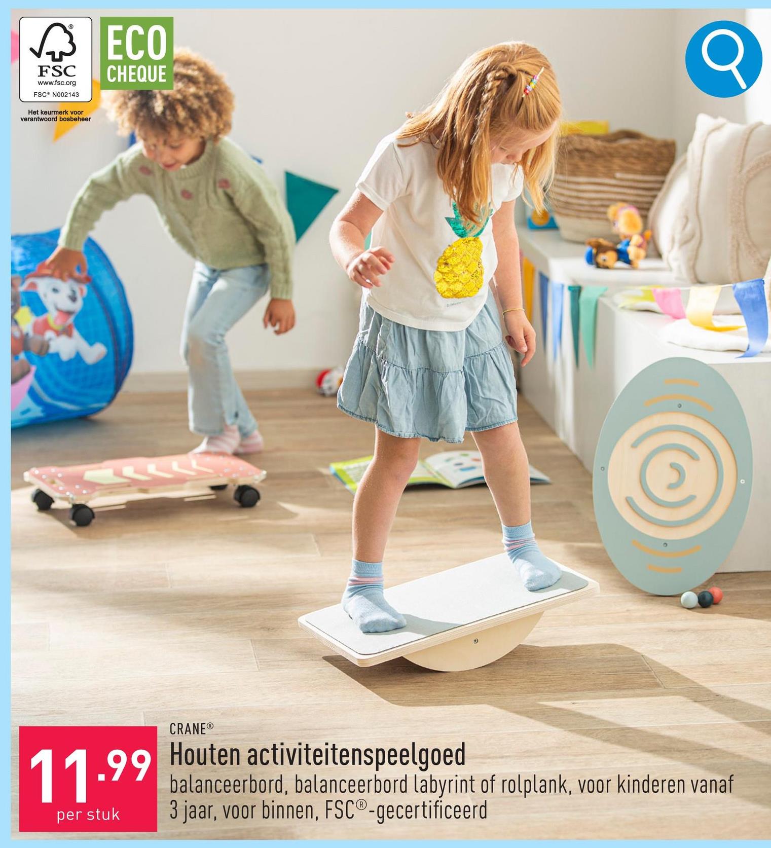 Houten activiteitenspeelgoed keuze uit balanceerbord, balanceerbord labyrint en rolplank, geschikt voor kinderen vanaf 3 jaar, voor binnengebruik, FSC®-gecertificeerd