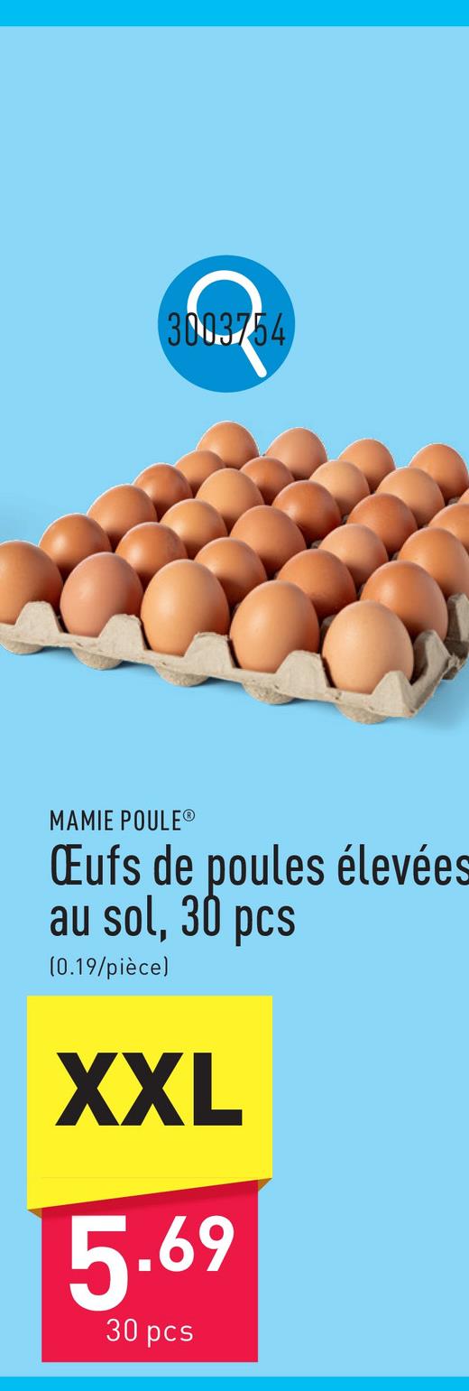 Œufs de poules élevées au sol, 30 pcs œufs frais