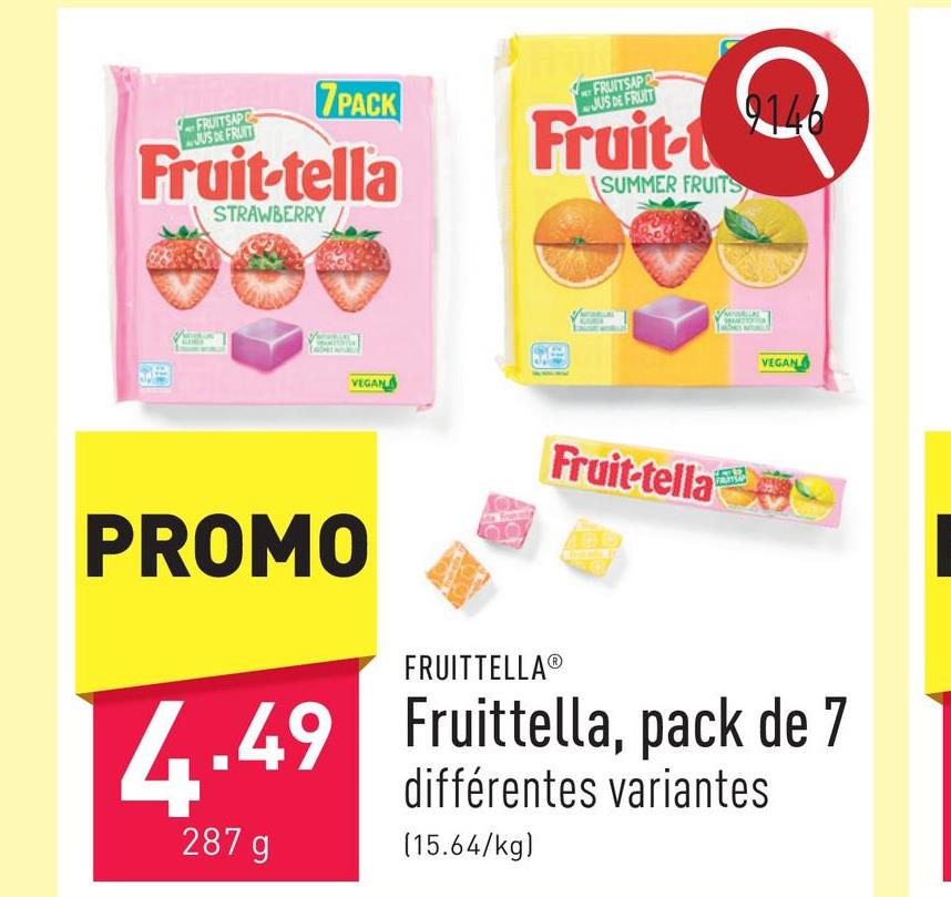 Fruittella, pack de 7 choix entre différentes variantes