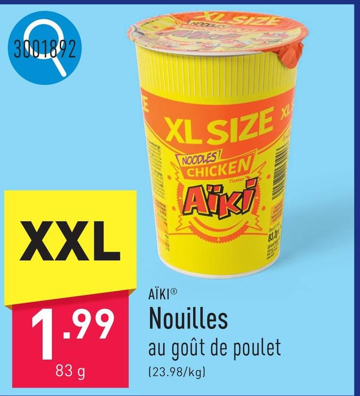 Nouilles au goût de poulet