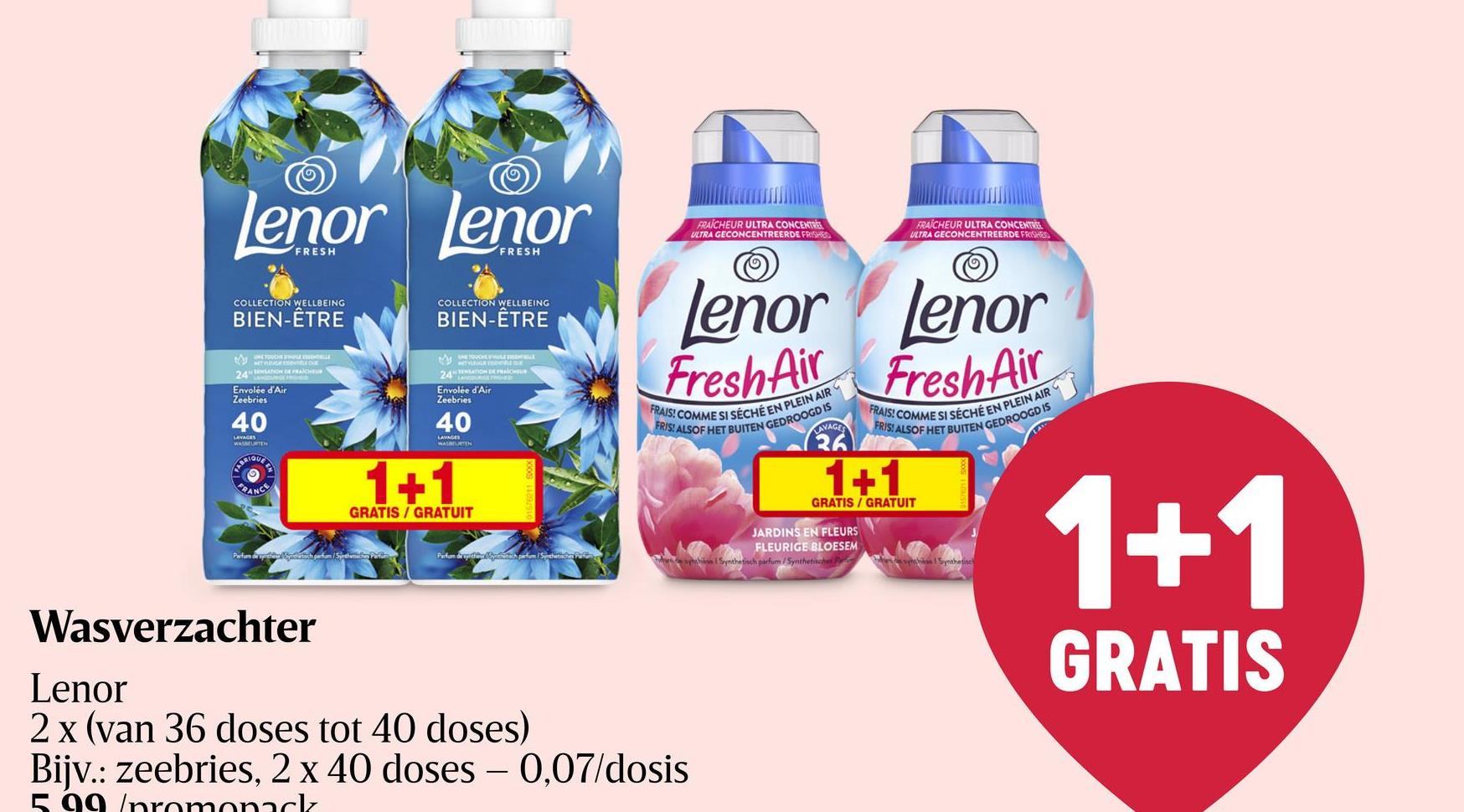 Wasverzacht. | Fresh Air |Pink | 2X36DS | 1+1 Promopack Regular pack = SAP 7713545