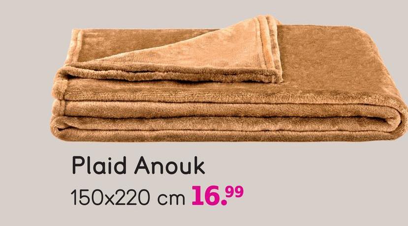 Plaid Anouk - caramel - 150x220 cm Plaid Anouk is caramelkleurig en heeft een afmeting van 150x220 cm.