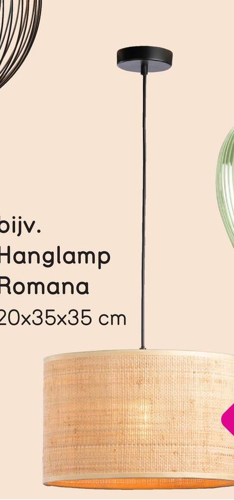 Hanglamp Romana - naturel - Ø35x120 cm