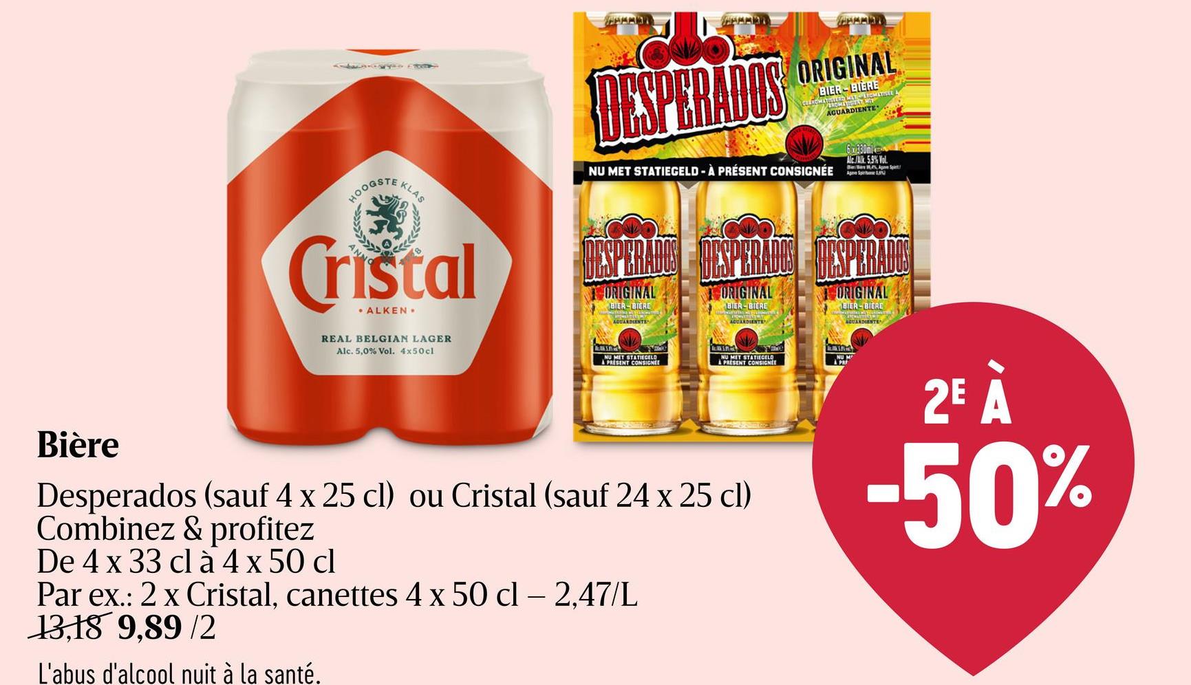 Bière blonde | Pils | 5% ALC. | Canette 'Bière blonde, 6 canettes de 33cl pils. La Cristal est une pils houblonnée avec une touche croquante et un goût amer agréable qui vient de l'utilisation du houblon noble Saaz. Cristal est forte de caractère avec une couleur jaune dorée et une belle mousse. Désaltérante, avec une puissante fin de bouche rafraîchissante. Une bière accessible, qui se boit facilement. '