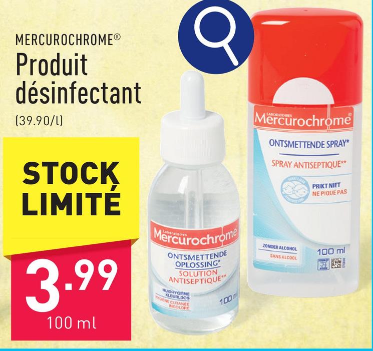 Produit désinfectant choix entre différentes variantes