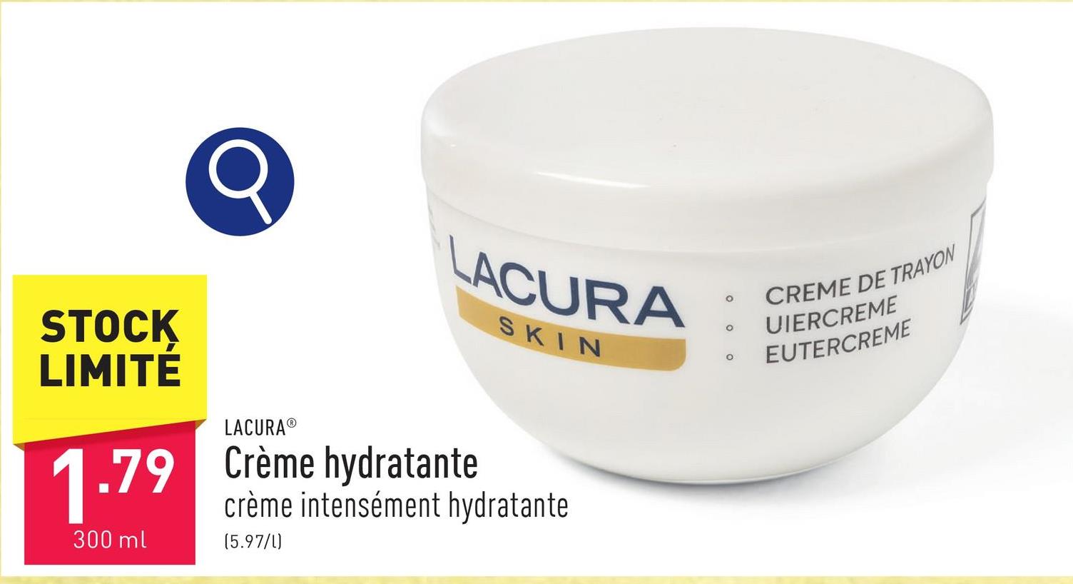 Crème hydratante crème intensément hydratante pour usage quotidien, soigne et protège la peau contre les callosités, les engelures aux mains et aux pieds