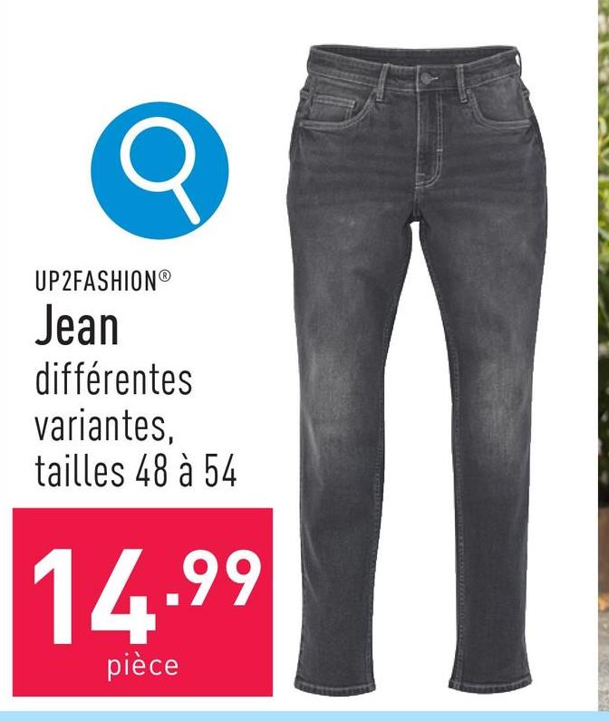 Jean coton/élasthanne (Lycra®), tapered fit, choix entre différentes variantes, tailles 48 à 54, certifié OEKO-TEX®