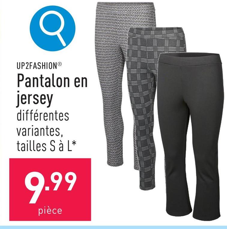 Pantalon en jersey polyester/viscose/élasthanne, extra slim fit ou slim fit, choix entre différentes variantes, tailles S à L*