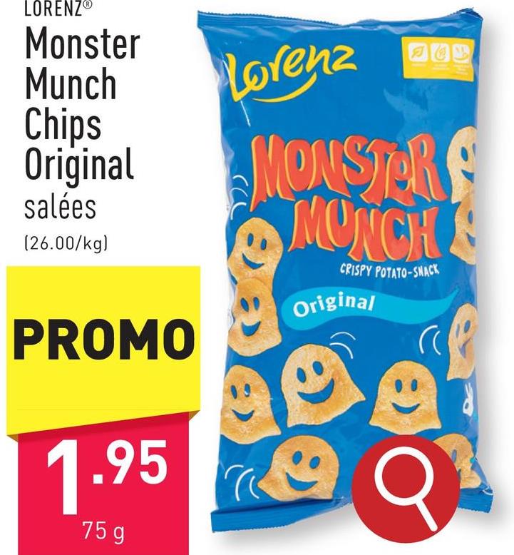 Monster Munch Chips Original snack de pommes de terre salé, à l’huile de tournesol