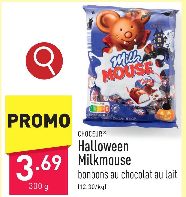 Halloween Milkmouse bonbons au chocolat au lait