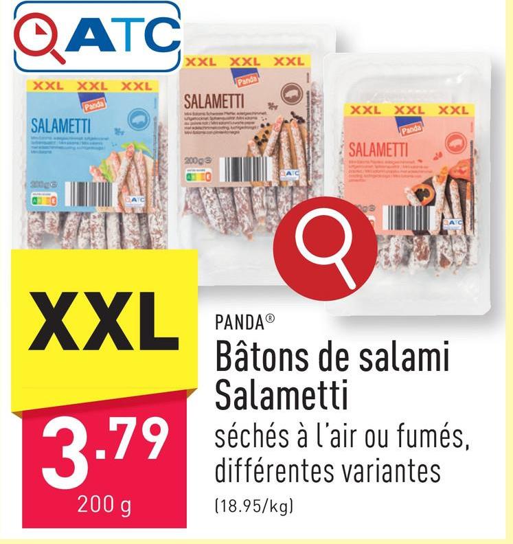 Bâtons de salami Salametti choix entre séchés à l’air et fumés, choix entre différentes variantes