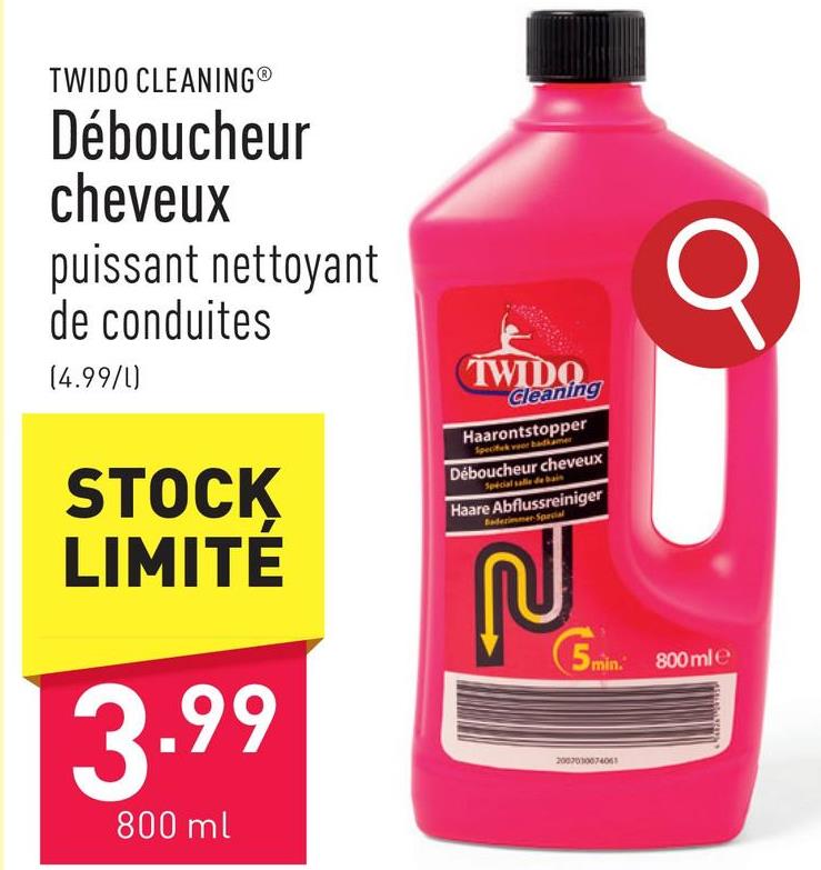 Déboucheur cheveux puissant nettoyant de conduites