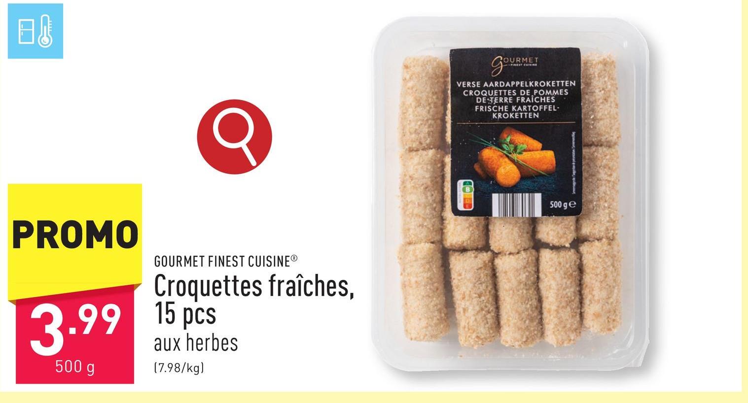 Croquettes fraîches, 15 pcs aux herbes