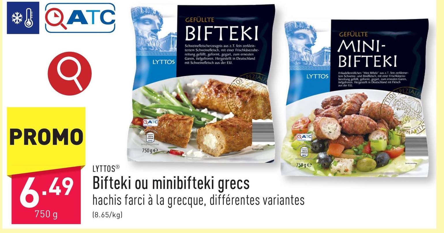 Bifteki ou minibifteki grecs hachis farci à la grecque, choix entre différentes variantes