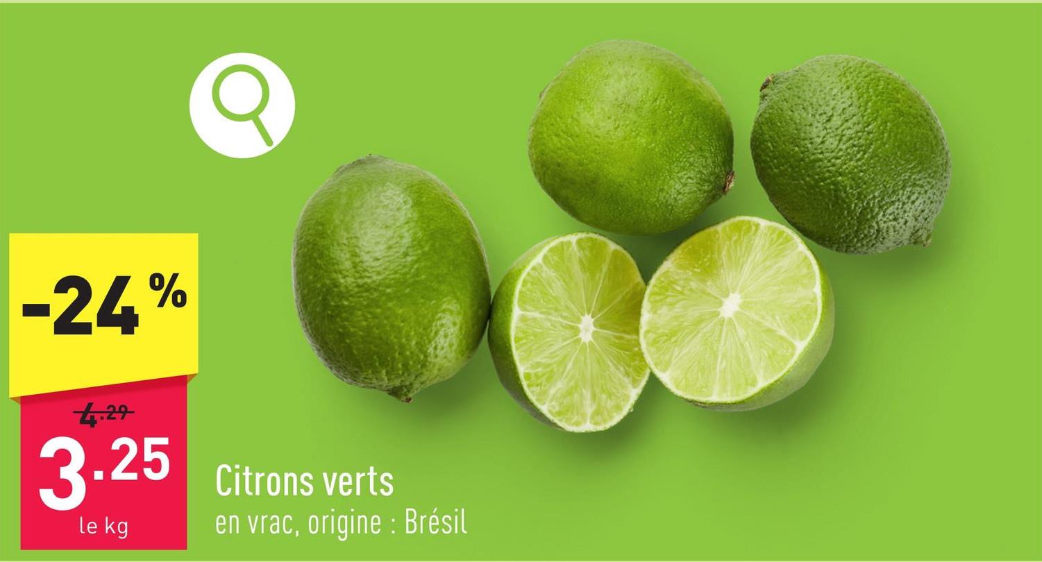 Citrons verts en vrac, origine : Brésil