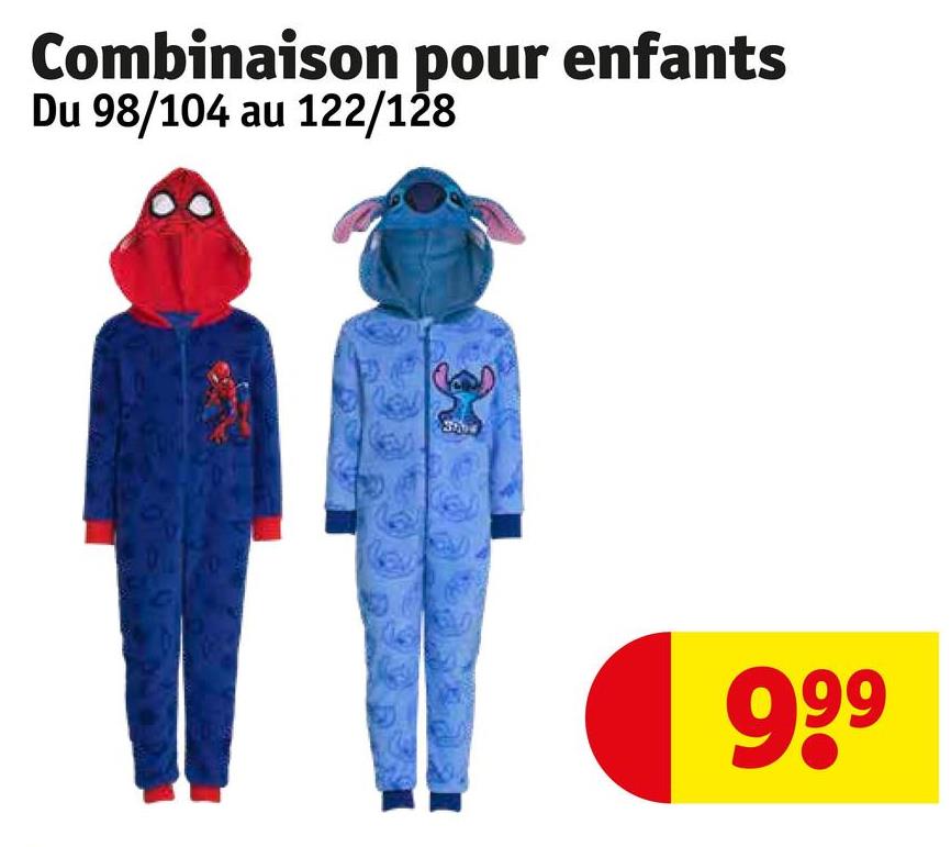 Combinaison pour enfants
Du 98/104 au 122/128
999