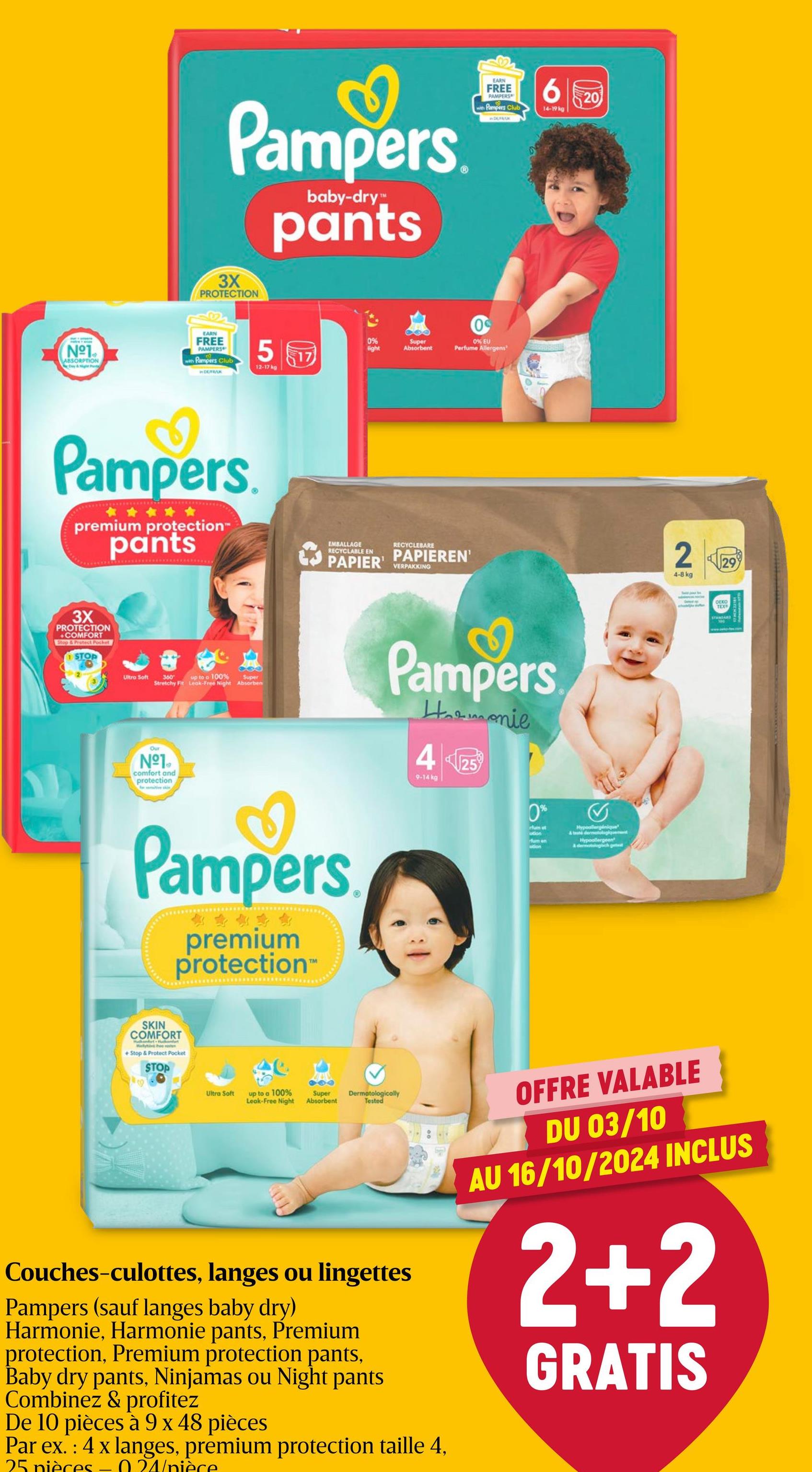 Lingettes | Aqua Les lingettes Pampers Harmonie Aqua sont composées à 99% d'eau pure et de coton bio (15%). Elles ne contiennent 0% de plastique, alcool et parfum. Elles aident à maintenir le pH naturel de la peau et ainsi à la protéger des irritations.