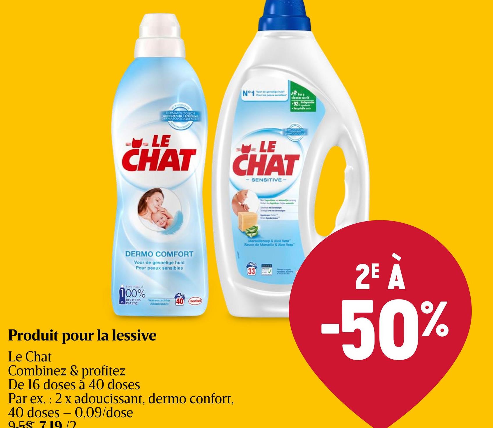 Adoucissant | Dermo Comfort | 880 ml | 40DS *parfum de synthèse prévient les irritations de la peau dues au frottement des vêtements. adoucissants, Le Chat Dermo Comfort* procure un confort incomparable et l'adoucissant Le Chat Dermo Comfort*. Conçu avec des agents peaux les plus sensibles peuvent profiter de l'agréable douceur de Grâce à sa formule testée dermatologiquement et sans parfum, même les