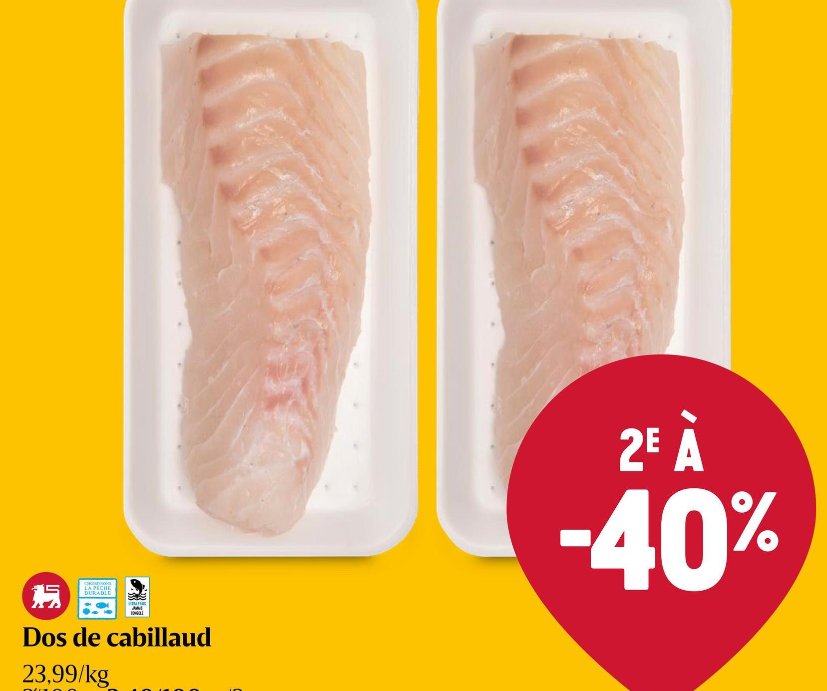 Dos de cabillaud | Islande Gadiformes. Une chair blanche, ferme et nourissante. Disponible en Dos (pauvre en arête), filet, Darne et Maxipack.Pêche en ligne en Islande