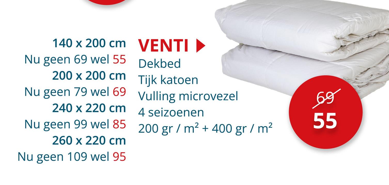 Dekbed Venti 200x200cm Bedlinnen Dekbedden