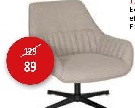 Fauteuil pivotant Tauris tissu beige Salons Fauteuils