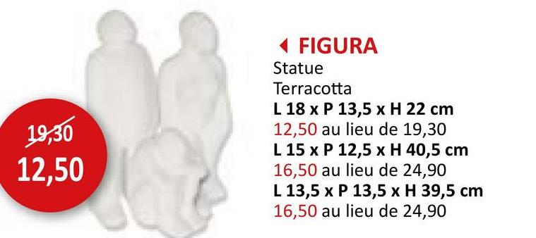 Statue Figura terre cuite H40.5cm Décoration Accessoires Décoratifs