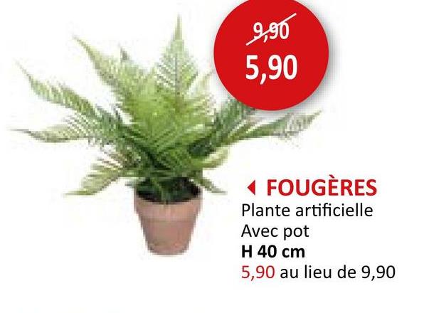 Plante artificielle Fougères H40cm Plantes Artificielles Plantes