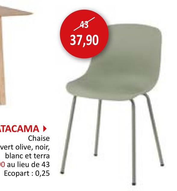 Chaise Atacama 46x48x80cm - plastique - noir Chaises Chaises De Salle à Manger Chaises De Cuisine Meubles Jardin Chaises Jardin Chaises