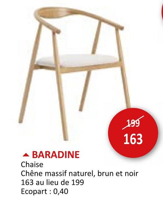 Chaise Baradine chêne massif noir gris Chaises Chaises De Salle à Manger