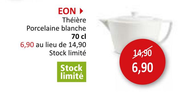 Théière Eon 0,7L blanc Café & Thé Théières